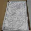 Yew & Tulip 14" x 8.5" Natural Marble Tray for Kitchen, Bathroom, Living Room Serving/Decorative Vanity Tray for Jewelry, Candles, Decor (Carrara White)