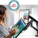 Dual Monitor Arm Stand for 35 Inch Screens - Full Adjustable VESA Mount for 2 Monitors, Heavy Duty Dual Monitor Desk Mount Compatible with C Clamp, Grommet Mounting Base, Holds 26.4lbs per Arm, Black