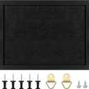 TORASO Cork Board Bulletin Board with Felt,Wood Framed Display Bulletin Board for Walls with Pins, Eye Bolts, gaskets, Screws, Pin Board for Office, School and Home(Black,1pc) (11x14.5 - 1p)