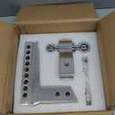 LOCAME Adjustable Trailer Hitch, Fits 2.5-Inch Receiver Only, 8-Inch Drop/Rise Aluminum Drop Hitch, 18,500 LBS GTW-Tow Hitch for Heavy Duty Truck with Double Stainless Steel Locks, Silver, LC0008