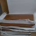 Nightstand Bedside Table Storage Drawer - Large Mid Century Modern Night Stand with Fluted Wood Storage Drawer and Open Shelf Bed Side Table for Bedroom Study Room, Walnut Brown, Set of 1