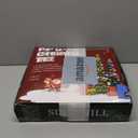 SINTENILL 5 FT Pop Up Christmas Tree with Timer Lights and Decorations, Ice Blue Artificial Tinsel Christmas Tree with 24 Ball Ornaments, Collapsible Pencil Tree for Home, Office, Holiday Party