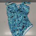 Yonique Plus Size Swimsuit One Piece Bathing Suits for Women Tummy Control Slimming Swimwear Blue Paisley 18 Plus