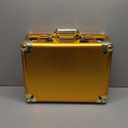 MANE TAME Barber Case - VIP Mobile Barber Station- Gold - Includes (2) Bluetooth Speakers, Combination Locks, with Removeable/Adjustable Legs