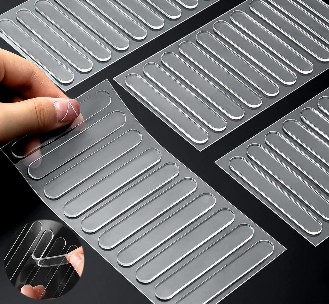Cabinet Door Bumper, Cabinet Bumpers Clear Self Adhesive Rubber Bumpers Stripes for Cabinets Bumper Pads for Sound Dampening Buffer Pads (120pcs)