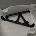 Cunno 2 Way Rack 62'' Height Industrial Pipe Clothing Rack Adjustable Boutique Clothing Stand Heavy Duty with 2 Straight Arms 4 Wheels for Garment Coat Retail Vendor Display Hanging (No Wheels)