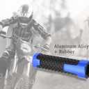 2 x 7/8" 22mm Rubber Handle Grips Motorcycle Fits for Suzuki GSXR 125 150 600 750 1000 Non Slip Handlebar Grips for Yamaha YZF 600R R1 98-19 R3 15-19 R6 99-19 R125 08-19 R6S 06-09 R25 14-19(Blue)