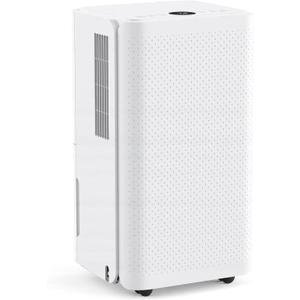 30Pints Dehumidifier with Drain Hose, 2,000 Sq.Ft Dehumidifier for Basement, 2L/0.53 Gallon Tank, Energy Star Cert. 38dB, Humidity Display Ring, Humidity Remover for Home, Bedroom & Bathroom