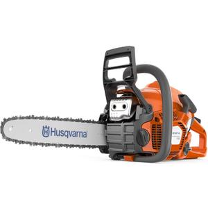 Husqvarna 130 Gas Powered Chainsaw, 38-cc 2-HP, 2-Cycle X-Torq Engine, 16 Inch Chainsaw with Automatic Oiler, For Wood Cutting and Tree Pruning