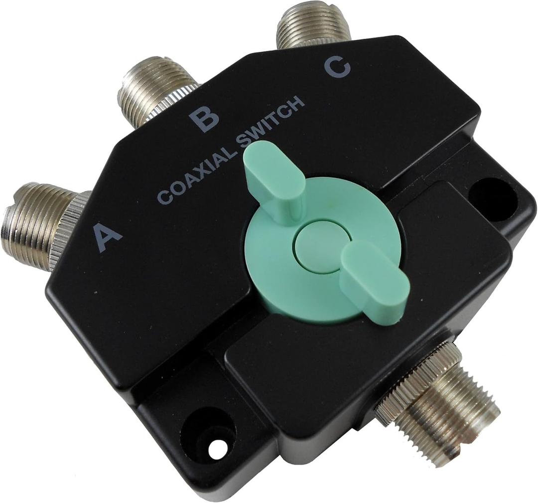 TW-103Ni 3 Position Coaxial Switch for 144/440MHz HAM CB or HF/VHF/UHF Radio UHF Female (SO-239) Connector Plated Ni