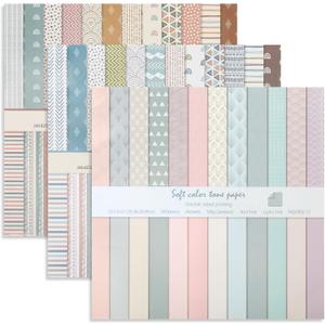 72 Sheets Scrapbook Paper 12x12 Double-sided Romantic Summer Boho Patterned Craft Paper Decorative Cardstock Junk Journal Supplies for DIY Photo Album Holiday Origami Decoration(Boho)