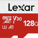 Lexar 128GB Micro SD Card, microSDXC UHS-I Flash Memory Card with Adapter - Up to 100MB/s, A1, U3, Class10, V30, High Speed TF Card