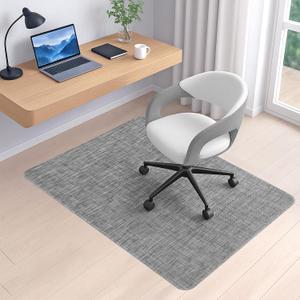 BesWin Office Chair Mat for Hard Floors, 36" x 48" Desk Computer Chair Mat for Wood/Tile Floors, Heavy Duty Non-Slip PVC Hard Floor Protector Mat Desk Rug for Office Home, Grey