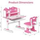 Xaperexi Kids Desk and Chair Set, Height Adjustable Kids Desk