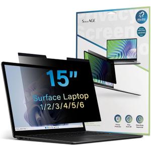 SenseAGE Magnetic Privacy Screen Protector for Surface Laptop 15 inch (6/5/4/3/2/1), Removable Anti-Glare Blue Light Filter, Compatible with Surface Laptop 15"
