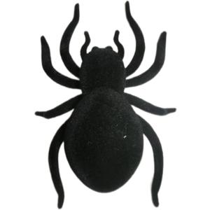 Halloween Black Flocking Spider,Simulation Trick-or-Treating Toys