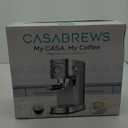 CASABREWS CM5418 Espresso Machine 20 Bar, Compact Espresso Maker with Steam Milk Frother, Stainless Steel Coffee Machine with 34oz Removable Water Tank for Cappuccino, Latte, Silver (A-Silver)