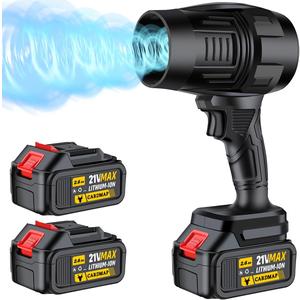 Electric Cordless Leaf Blower, Handheld Electric Leaf Blower, Mini Jet Dry Blower Fan with 2 Packs 2.6Ah Batteries and Charger, Violent Turbo Jet Blower for Lawn, Patio, Outdoors, Car, Home