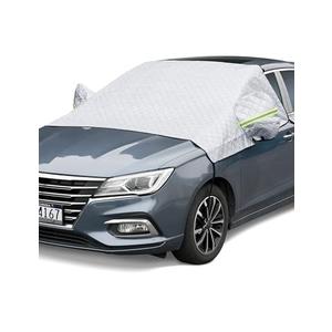 AstroAI 4-Layer Windshield Snow Cover for Ice, UV, Frost - Wiper & Mirror Protector, Windproof Sunshade for Cars, Compact SUVs