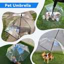 Dog Umbrella for Small Dogs Clear Walking Umbrella with Adjustable Leash