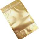 FERENLI 50 Pieces Aluminum Foil Mylar for Zip Bags Lock Matte Plastic Heat Sealable Stand Up Food Storage Bag Coffee Beans Zipper Lock Packing Pouch for Sample Reusable 3.9x5.9 inch