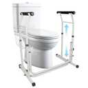 Carex Toilet Safety Rails, Adjustable Toilet Safety Frame with Handles for Elderly, Handicap, or Disabled, Heavy-Duty Non-Slip Grab Bar, with Padded Handles and Aluminum Frame for Bathroom Stability