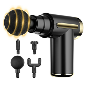 cotsoco Mini Handheld Massage Gun, Deep Tissue with 6 Speeds, Cordless Muscle Massager with 4 Heads,Type-C Charging, Travel Size, Best Gifts