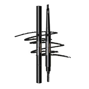 Gentlehomme - Men's 2-in-1 Eyebrow Brush & Pencil - Shape, Define & Fill In - Ultra-Thin - Long-Lasting Black - Vegan - 2 Pencils