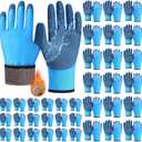 Geyoga Waterproof Winter Work Gloves Bulk for Men and Women Freezer Gloves Thickened Thermal Insulated for Cold Weather (Blue)