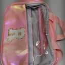 Personalized Initial Clear Makeup Bag Pink Cosmetic Bag Set Large Travel Toiletry Bag, Cute Clear Make Up Bags Organizer Bag for Girlfriend Teacher Gifts Teen Girl Gifts Trendy Stuff R (Pink)