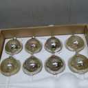 Gejoy 8 Pcs Silver Mercury Glass Finial Christmas Ball Ornaments 3.15" (Only Ball)