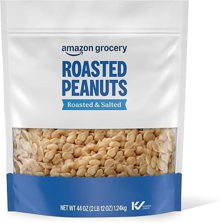 Amazon Grocery, Roasted Peanuts, Roasted & Salted, 44 Oz (Pack of 1)