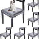 LOYORTY 6PCS Plastic Chair Covers for Dining Chairs, Plastic Seat Covers, PVC Dining Chair Covers, Stain, Water and Kitty Scratch Resistant for Most 16-18 Inches Chair