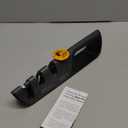 RazorSharp Knife Sharpener With Adjustable Angle Guide Diamond-Coated Ceramic Sharpening Stones for All Knives Including Precision Kitchen, Professional, Chef's Knives Non-Slip Rubber Edge Grip (Grey,Black,Yellow)