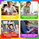 Fidget Sensory Toys for Kids - 6Pack Quiet Textures Sensory Flip Cube for ADHD, Anxiety & Stress Relief, Non-Toxic Durable Desk Fidgets for Classroom, Home & Travel, for Toddlers & Teens