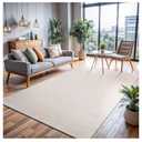 CAMILSON Easy Jute Rug 8x10, Indoor Outdoor Off-White Farmhouse Area Rugs for Living Room Patio and Kitchen Rug, Solid Woven Design, Easy-Cleaning, Non Slip Washable Outside Carpet Alfombras (8 x 10)