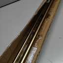 Double Curtain Rods with Aluminum End Cap and Full Enclosure Brackets, 1- Inch Front and 5/8 Inch Back Window Rod, Dual Drapery Rods Adjustable from 36 to 72 Inches (3-6 Feet), Brushed Gold