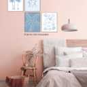 3 x FGFK Coastal Beach Palm Tree Blue Bikini Seashell Starfish Wall Art Prints Set of 4, Beach Room Decor, Coastal Summer Beachy Poster Wall Decor for Home Bedroom Living Room Office, 8x10 Unframed