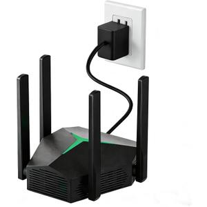 NPET AC1200 WiFi Extender Dual Band, 1200Mbps Wireless Signal Booster for Home, 7000 Sq.ft Coverage, 32 Devices, USB-C & 2 Ethernet Ports, Black