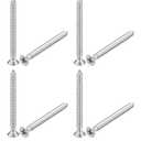 NACX KA 3 X 30mm Flat Head Self Tapping Screw, 304 Stainless Steel Phillips Cross Recessed Threaded Countersunk Wood Screws, 150PCS