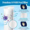 C3030 Pool Filter Cartridge Replace C580E Hay-ward CX580XRE Uni-cel C-7483 Hay-ward SwimClear C3020 C3025, Compatible with Pleat-tco PA81-PAK4, Fil-bur FC-1225, FC-6425, 4 X 81 sq. ft. Cartridge 4pc