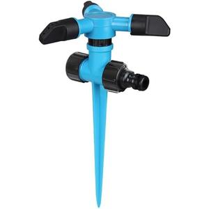 MDYNI Blue View 360° Rotating Garden Watering Sprinkler, 2 pcs Angle Adjustable Lawn Sprinklers, Automatic Water Sprayer Irrigation System for Garden, Lawn, Yard. Color Random., Blue,Random