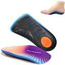 3/4 Orthotics Shoe Insoles for Men Women, High Arch Supports Shoe Inserts for Plantar Fasciitis, Flat Feet, Over-Pronationand Heel Pain (Men 9-10/Women 11-12)