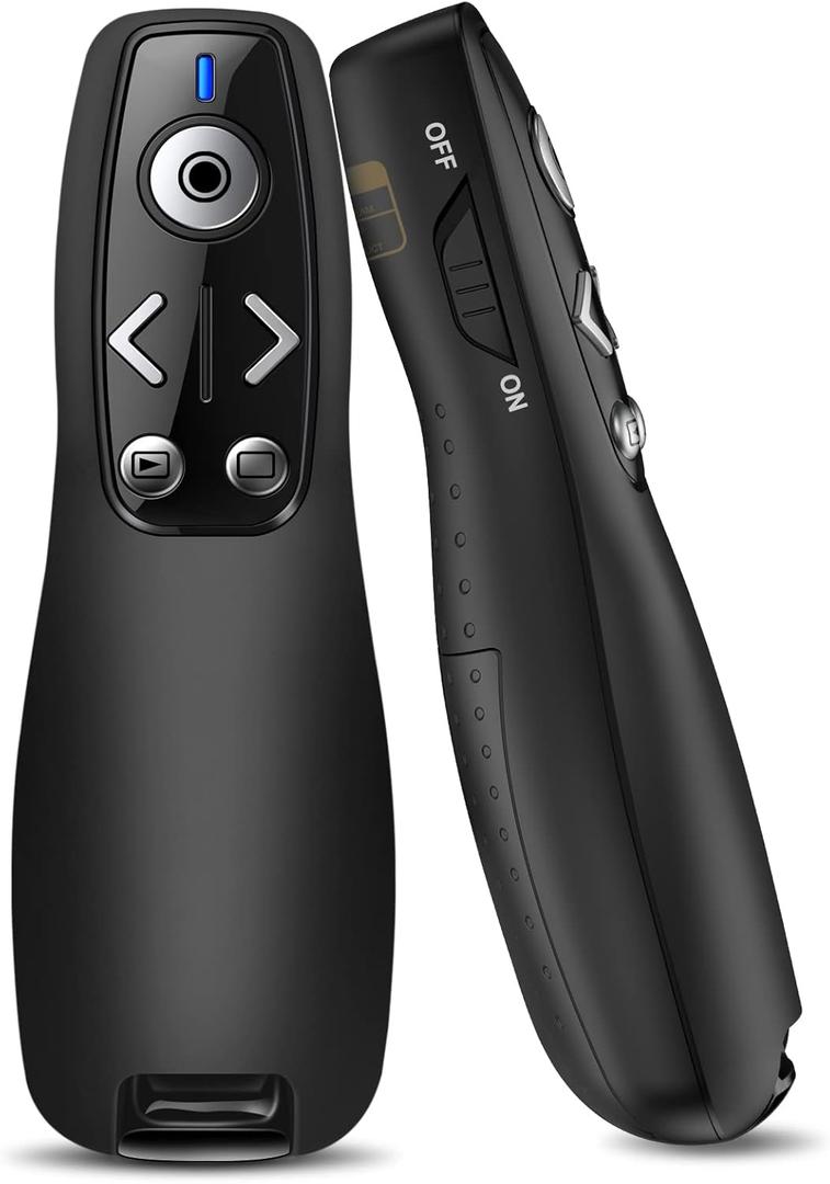 Presentation Clicker Wireless Presenter Remote for PowerPoint, Powerpoint Clicker with Volume Control PowerPoint Slide Advancer for Mac, Computer