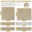 SMILOOL Non Slip Stair Landing Rug for Wooden Steps Indoor, Stair Landing Mat Square 31" x 31" Landing Rugs for Wood Stairs, Carpet Stair Treads Matching Mats, Cream Beige