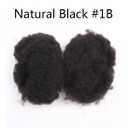 BESHINNAAUL Afro Kinky Bulk Human Hair,2 Bundles/Package,50 Grams/1.76 Oz Each Bundle,Natural Black #1B Ideal for Dreadlocks Extension,Twists and Braids #1B,12inch