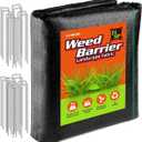 3FT x 50FT Weed Barrier Landscape Fabric, 3.2oz Premium Heavy Duty Garden Cloth, Ground Cover for Gardening, Farming with 10 U-Shaped Securing Pegs