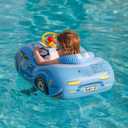Baby Pool Float with 3D Car Design, PVC Baby Swim Float, Toddler Pool Float, Swimming Floats Seat Boat Pool Toys with Steering Wheel for 12-18, 12-24 Months, Age 2-3, 3+ Years Girl Boy, Large
