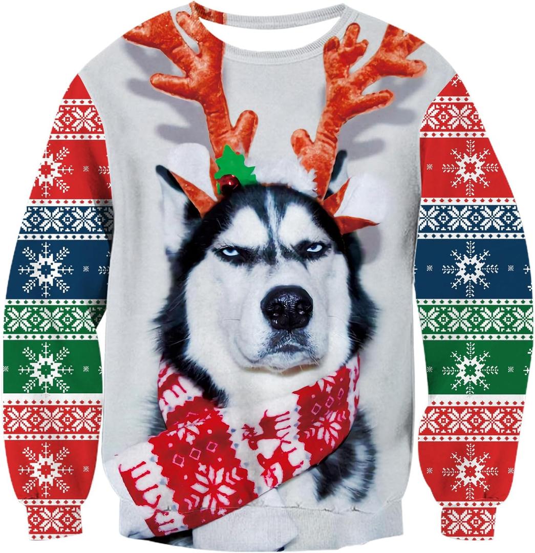 TUONROAD Boys Girls Ugly Christmas Sweatshirt Kids Fleece Xmas Sweater Pullover Shirts (5-6 Years, New-11)