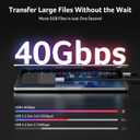 Acer USB4 Cable 40Gbps, 8K@60Hz Thunderbolt 4/3 Cable, 240W Fast Charging Braided High Speed USB-C Video Cord Compatible with MacBook, SSD, Docking, iPhone 16 and More (3.3FT)